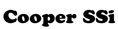 Cooper SSi Font Image