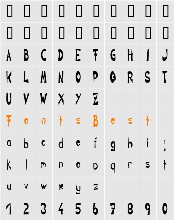 CIRCLINE2 Character Map