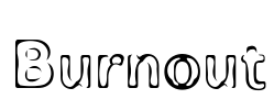 Burnout Font Image