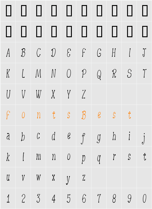 ArgentBobSquish Character Map