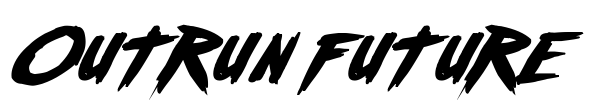 Outrun future Font Image