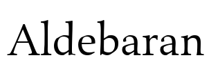 Aldebaran Font Image