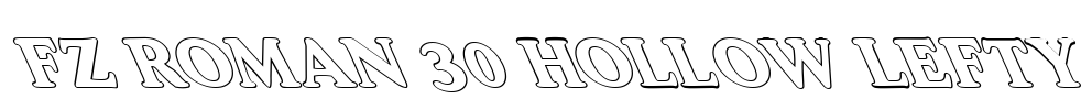 FZ ROMAN 30 HOLLOW LEFTY Font Image