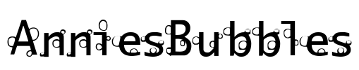 AnniesBubbles Font Image