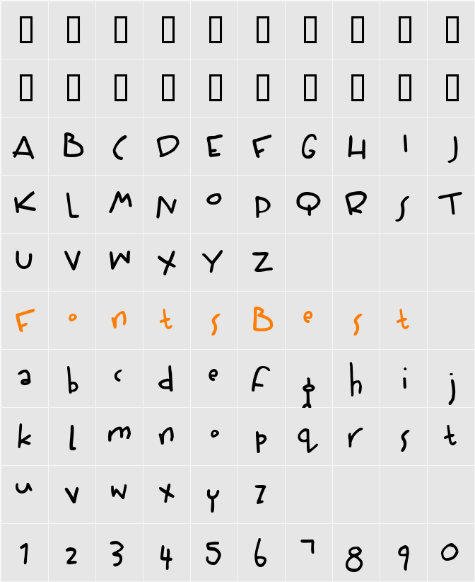 JI-Intima Character Map