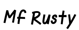 Mf Rusty Font Image