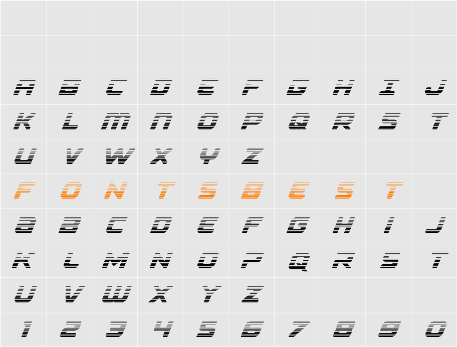 Falcon Punch Gradient Character Map