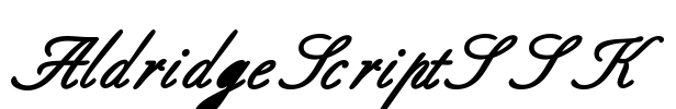 AldridgeScriptSSK Font Image