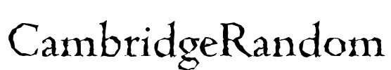 CambridgeRandom Font Image