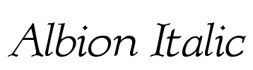 Albion Italic Font Image