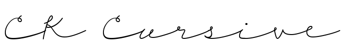 CK Cursive Font Image