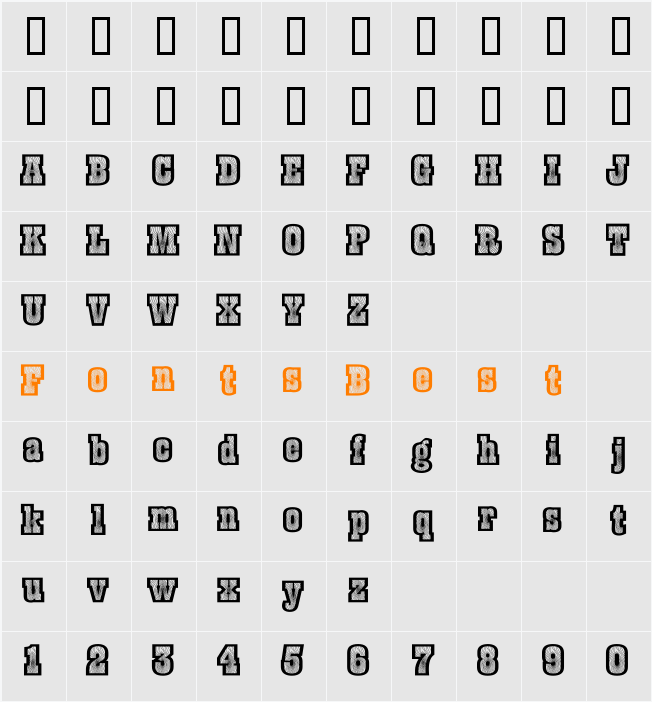 Burris Character Map