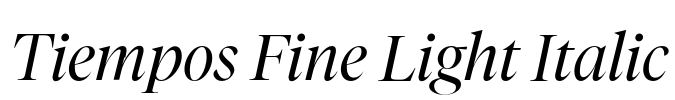 Tiempos Fine Light Italic Font Image