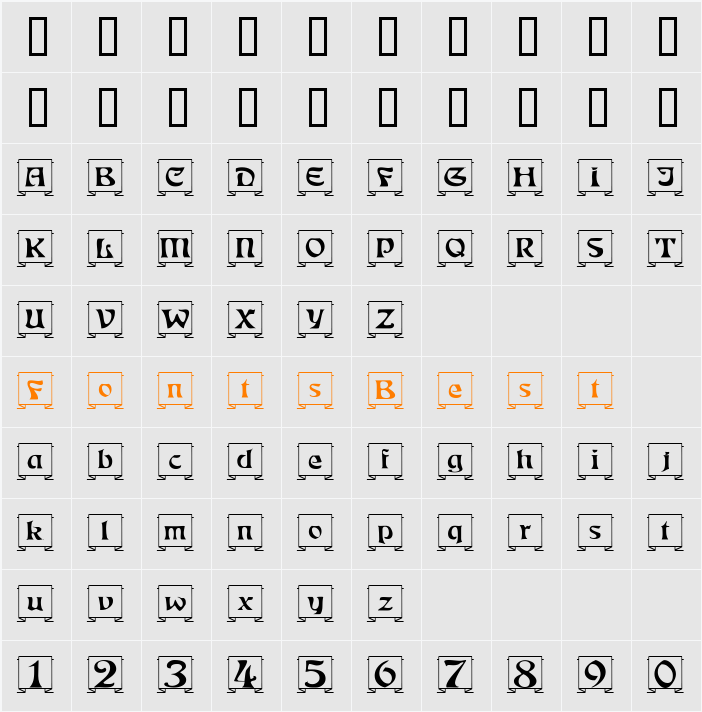 Fanfold Character Map