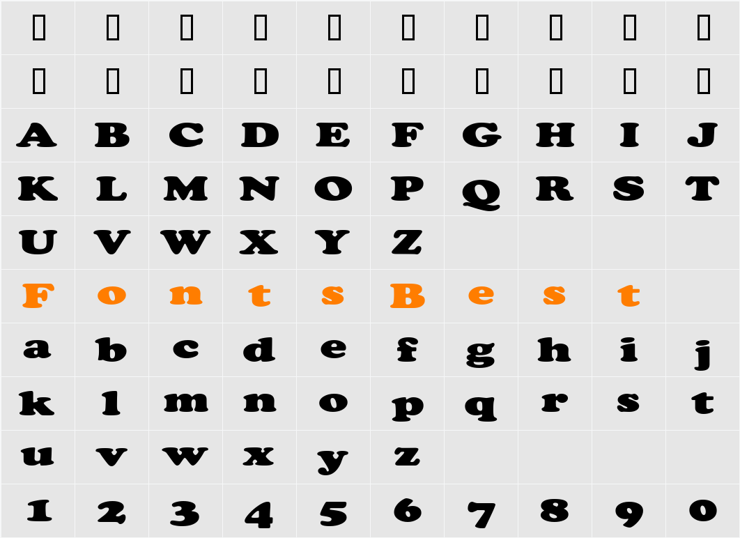 CopperfieldExtended Character Map