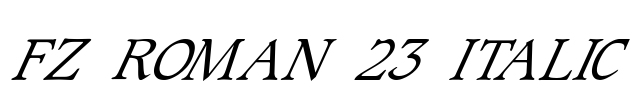 FZ ROMAN 23 ITALIC