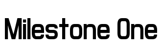 Milestone One Font Image