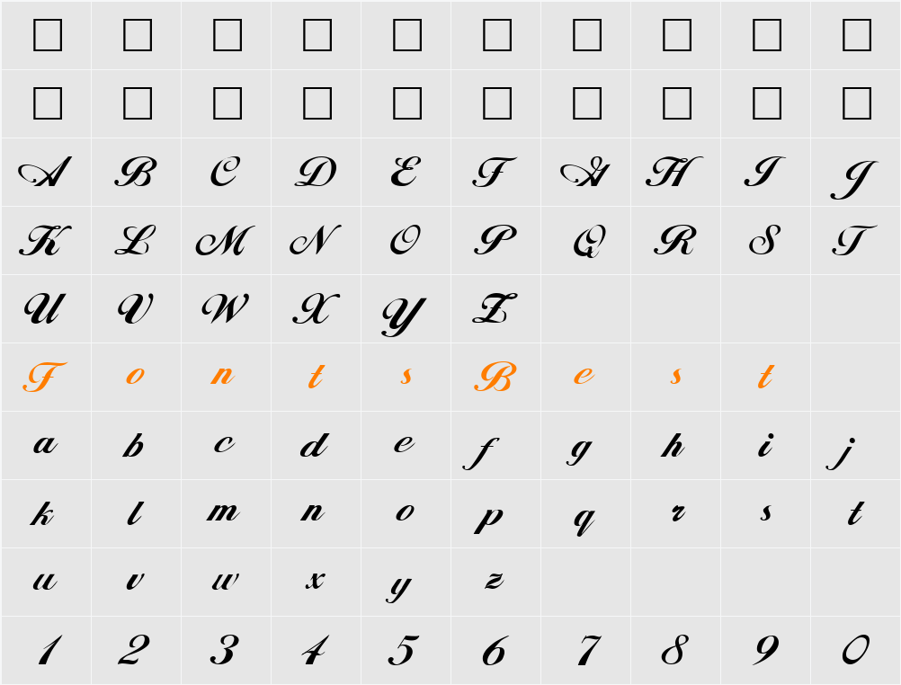 ANNEBERG Character Map