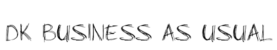 DK Business As Usual Font Image