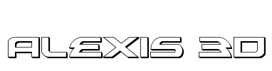 Alexis 3D Font Image