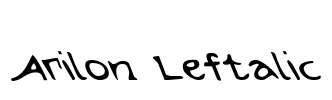 Arilon Leftalic Font Image