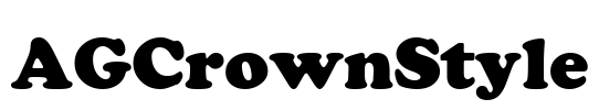 AGCrownStyle Font Image