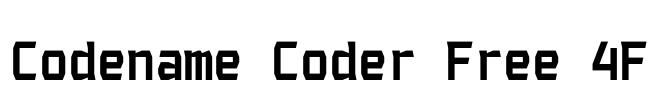 Codename Coder Free 4F Font Image