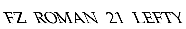 FZ ROMAN 21 LEFTY Font Image