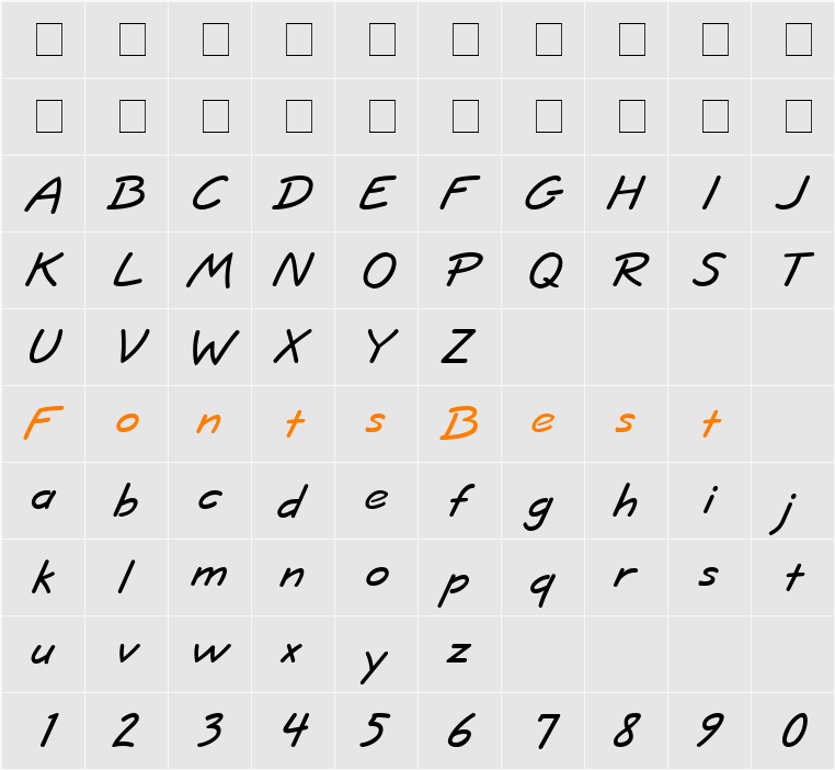 Informa SSi Character Map