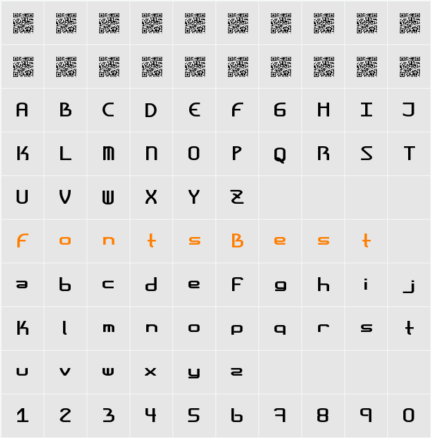 AmplitudesBoldShort Character Map