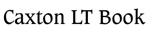 Caxton LT Book Font Image