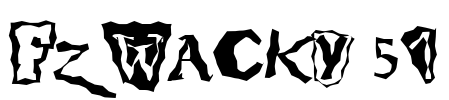 FZ WACKY 51 Font Image