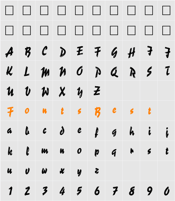 Cyclone Character Map