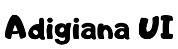 Adigiana UI Font Image