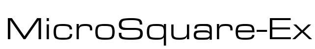 MicroSquare-Ex Font Image