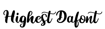 Highest Dafont Font Image