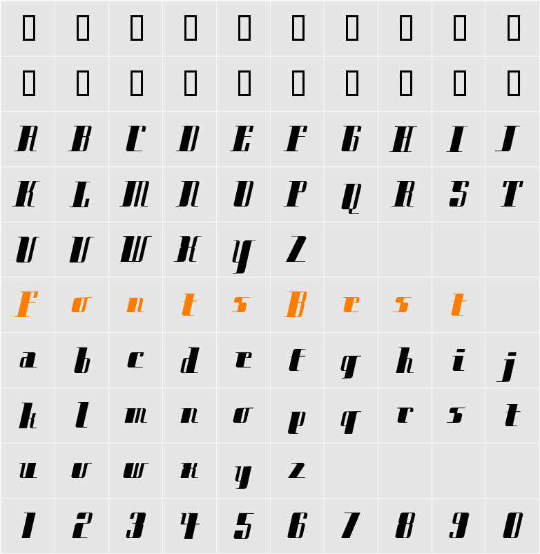 Ceper Character Map