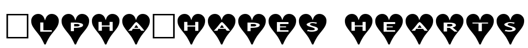 AlphaShapes hearts Font Image