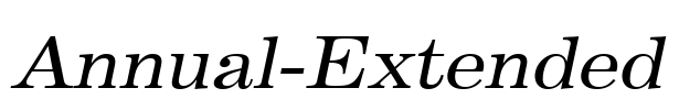 Annual-Extended Font Image