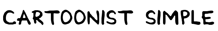 Cartoonist Simple Font Image