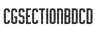 CgSectionBdCd Font Image