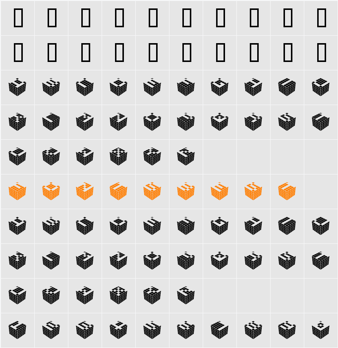 CUBICdot Character Map