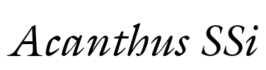 Acanthus SSi Font Image