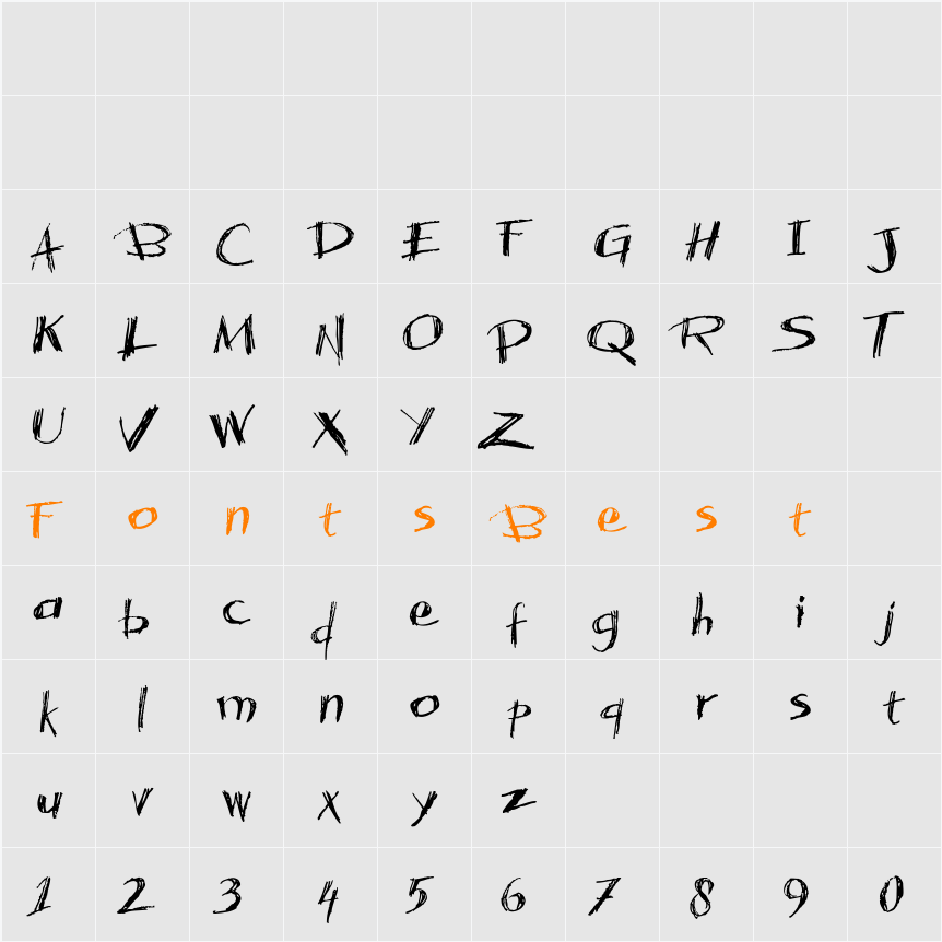 Acacia 23 Character Map