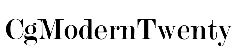 CgModernTwenty Font Image