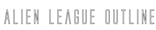 Alien League Outline Font Image