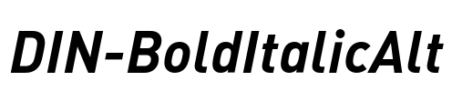 DIN-BoldItalicAlt Font Image