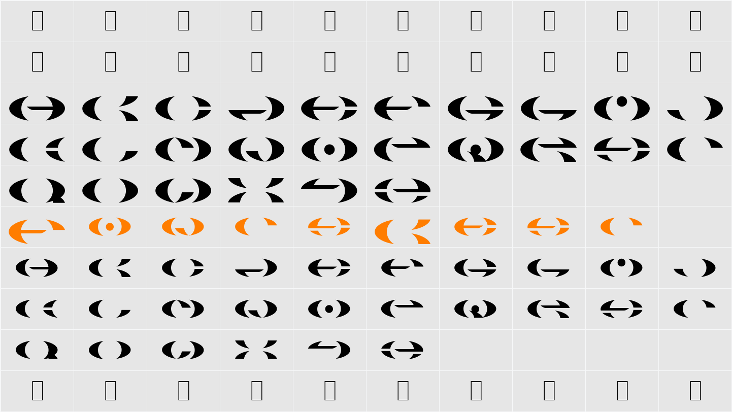 Cresent Obfuscated Character Map