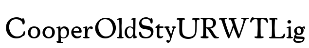 CooperOldStyURWTLig Font Image