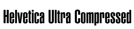 Helvetica Ultra Compressed Font Image